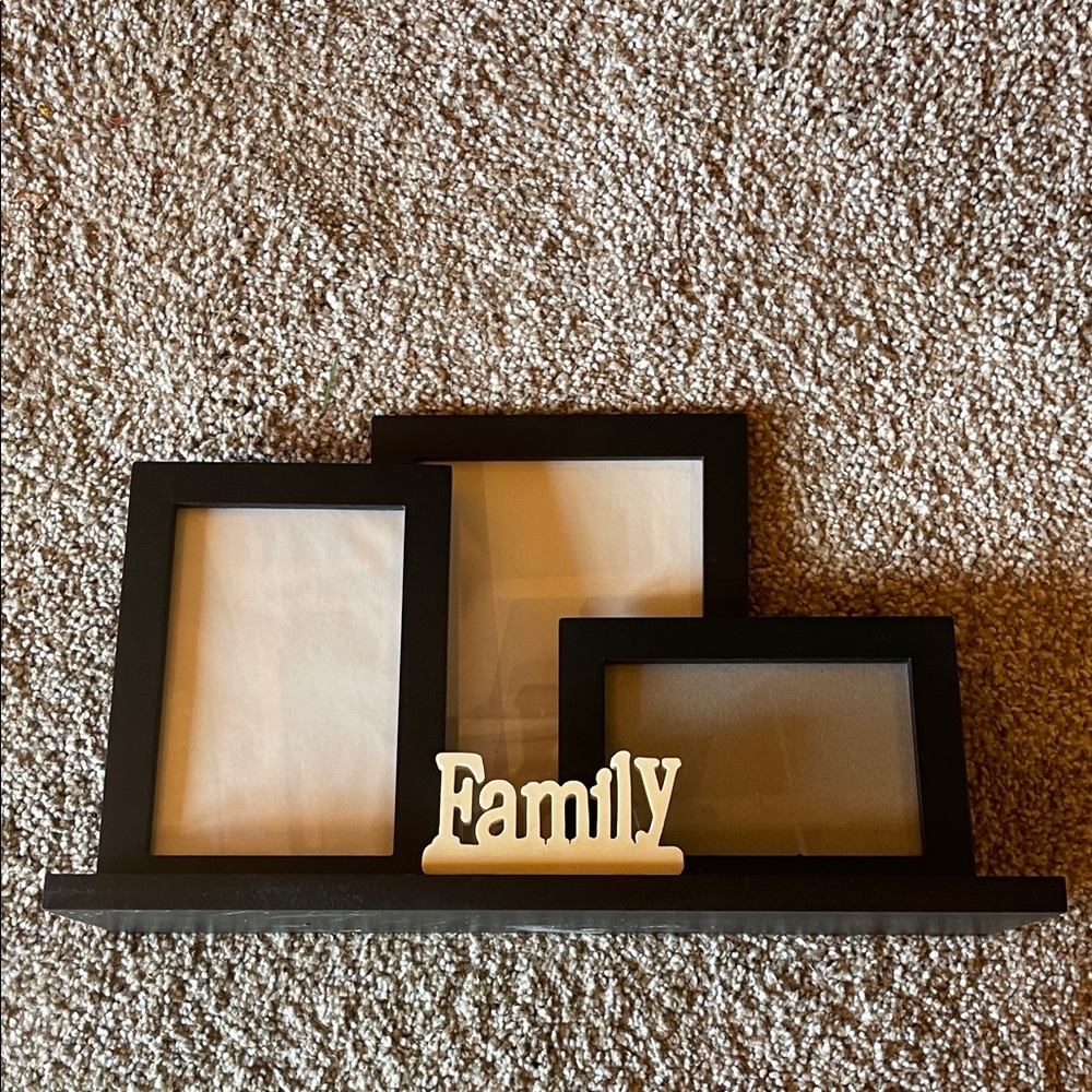 Black Multi-Opening Family Photo Frame